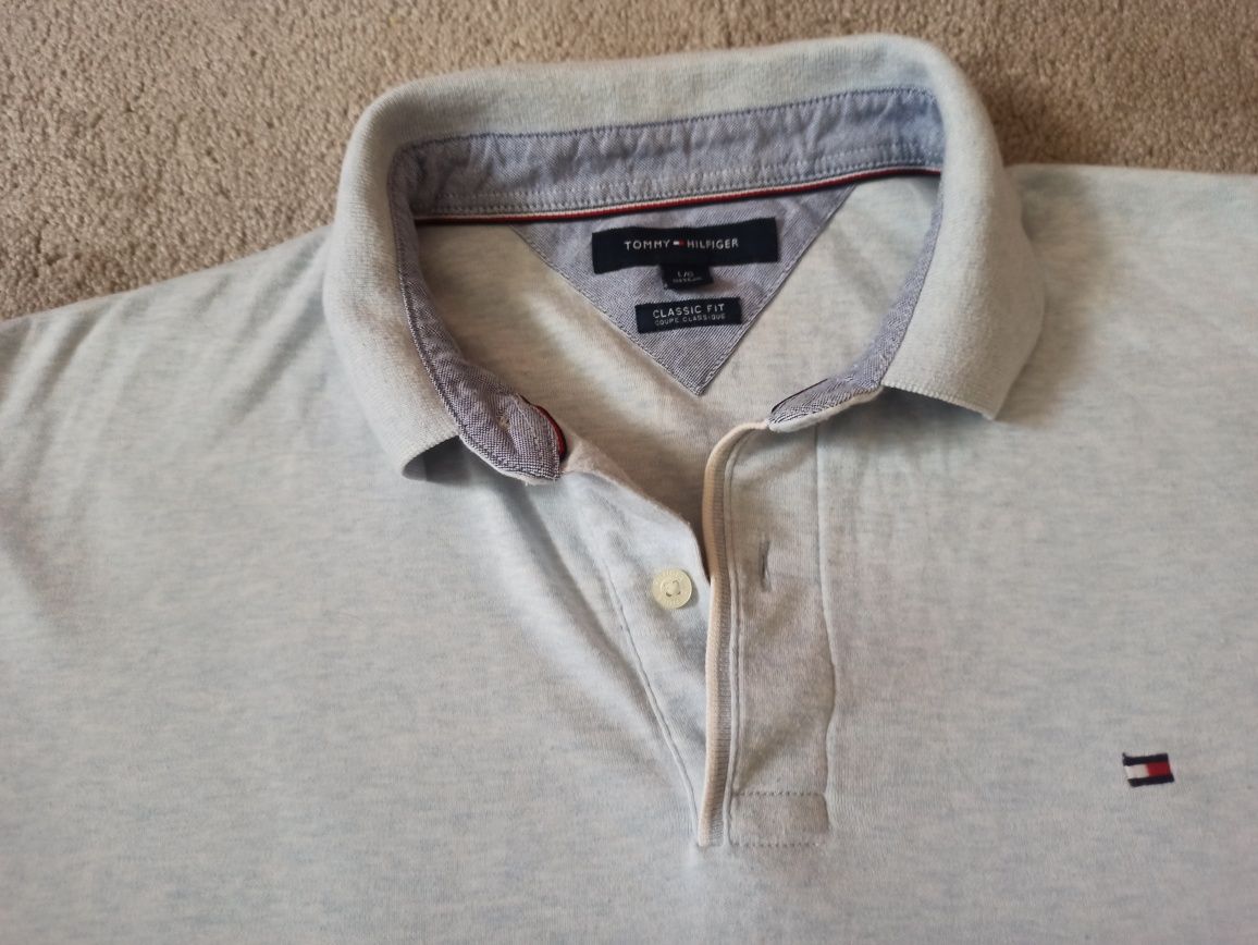 Polo Tommy Hilfiger L jasno-niebieskie