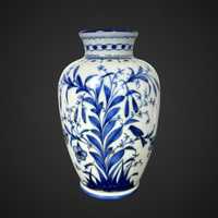 Chiński wazon wzór biało-niebieski kwiatowy B41/41115