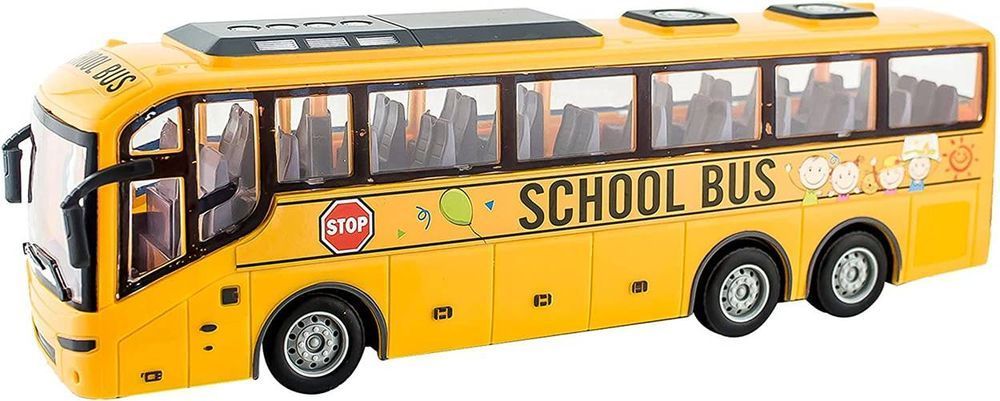Autobus Szkolny Zdalnie Sterowany Światła Led Auto