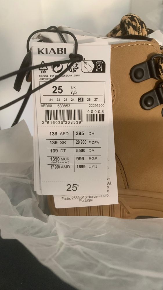 Botas Kiabi novas