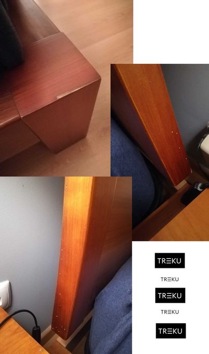 TREKU Cama + estrado + 2 mesas cabeceira