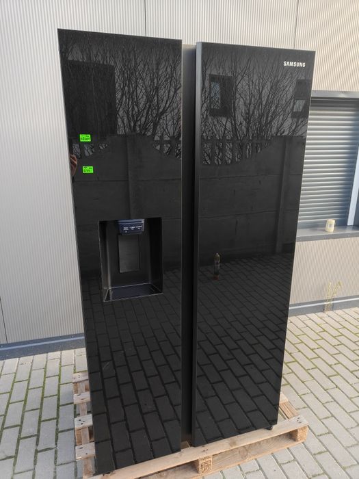 Lodówka side by side nowy model czarne szkło kostkarka woda zobacz !