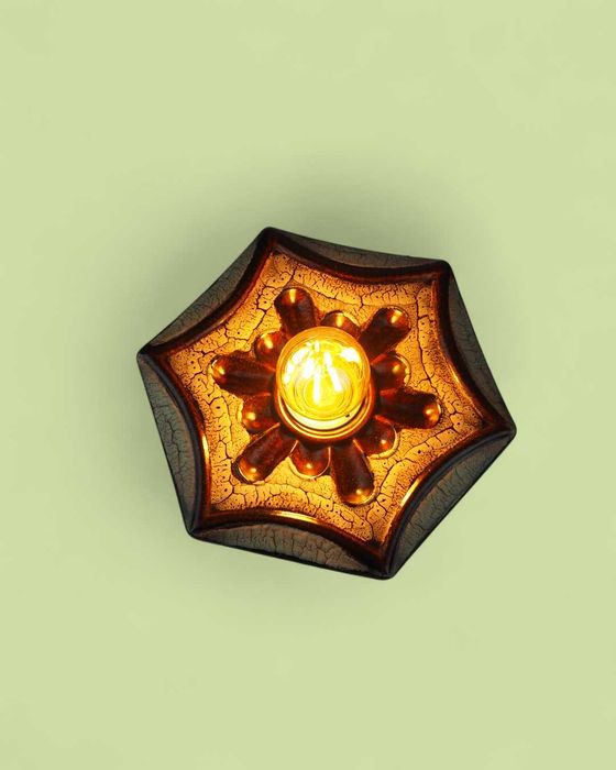 2 kinkiety ceramiczne fat lava | Pan Leuchten mid century modern