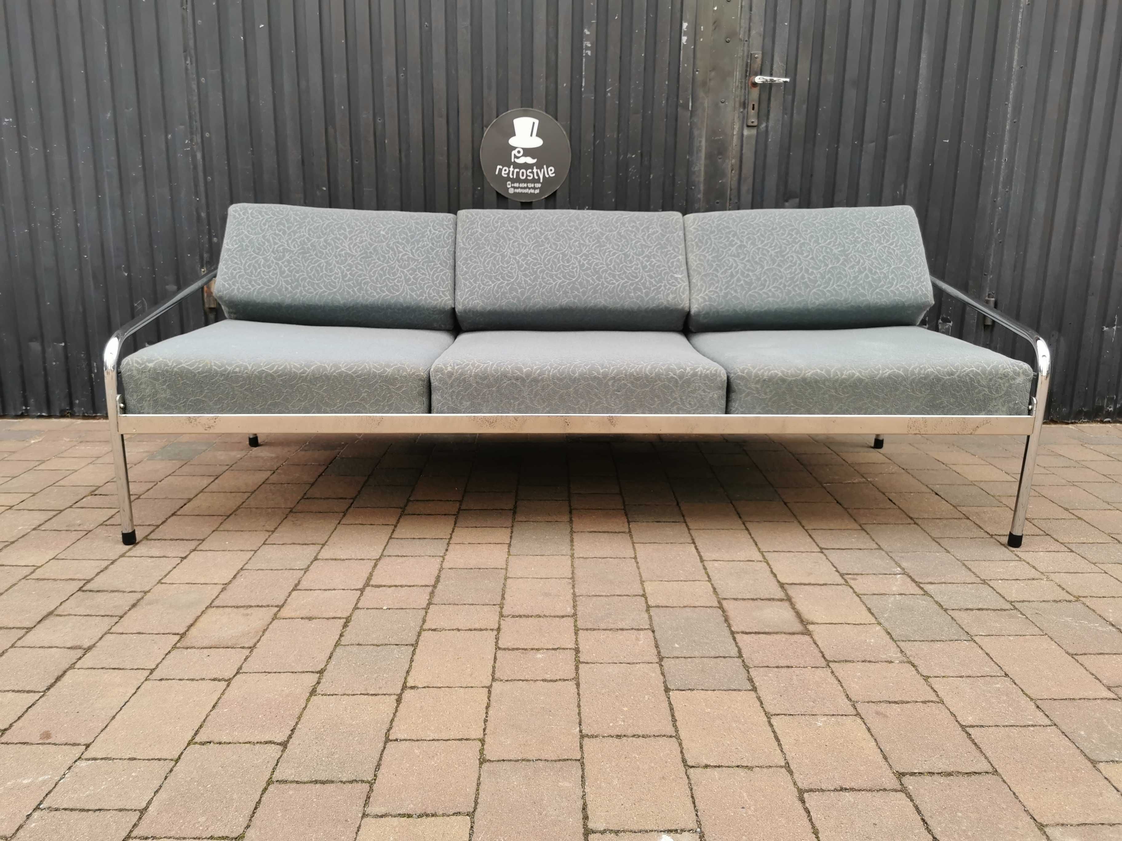 Sofa chrom Hynek Gottwald/ KOVONA Czechosłowacja '30, Bauhaus, Prl