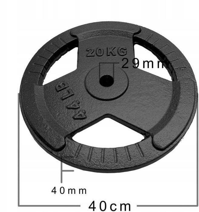 Obciążenie Żeliwne 20kg 28mm talerz żeliwny kierownica