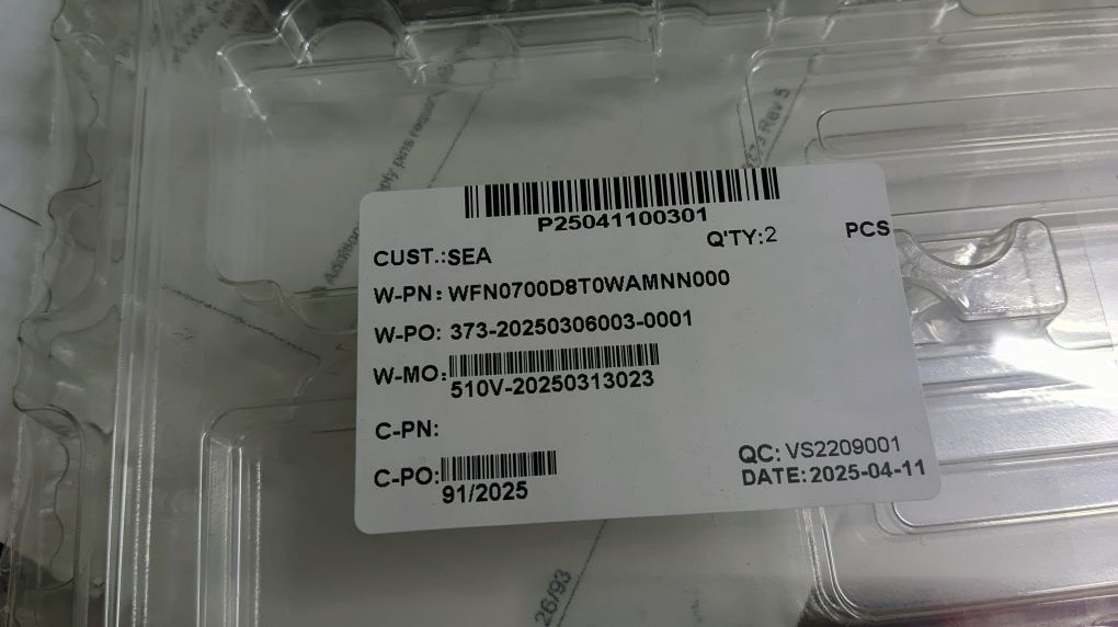Дисплей Winstar 280x1424 Display 7-inch Bar Type IPS TFT-LCD