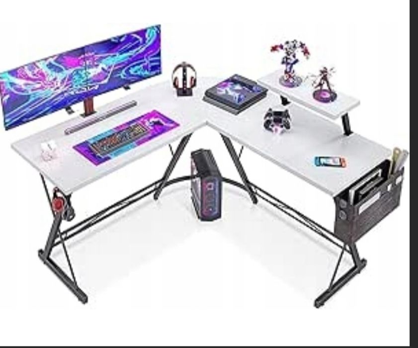 Biurko rogówke białe