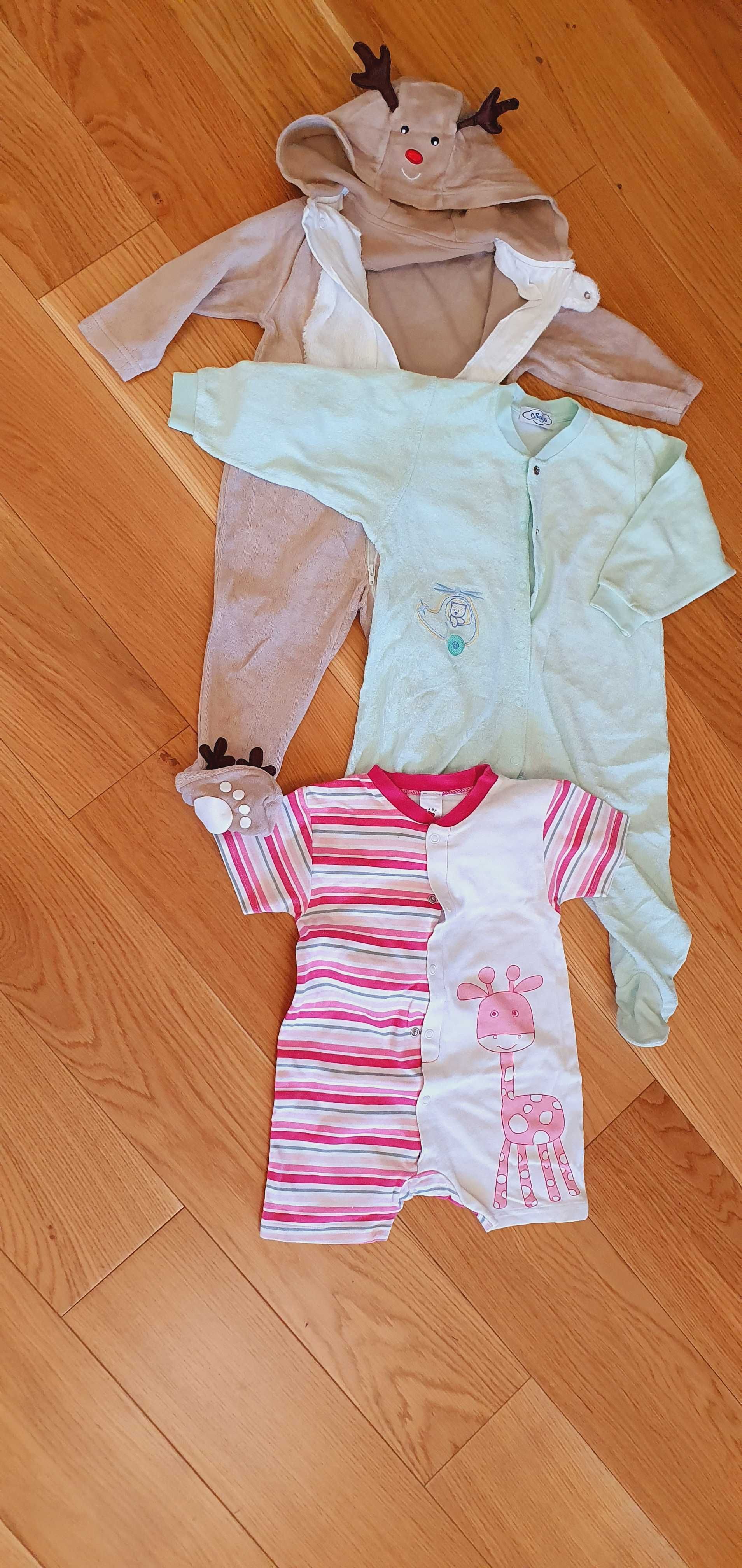 Ubranka dla dziewczynki – rozmiar 80 cm (9 do 12 miesięcy)  – 68 szt.