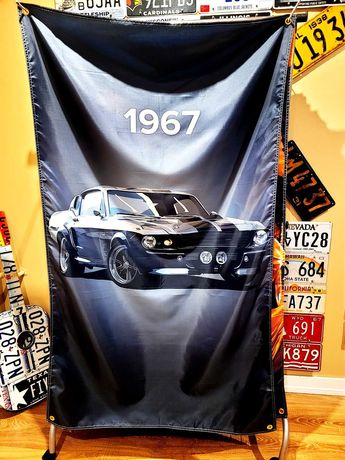 Ford Mustang 1967 - flaga, duży baner 150/90 cm