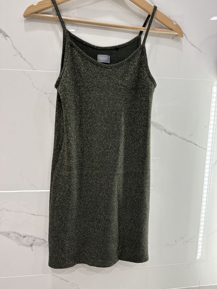 Błyszcząca brokatowa krótka sukienka 140cm