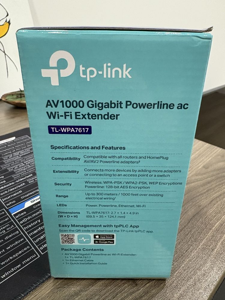Powerline TP-Link TL-WPA7617 Wi-Fi Extender