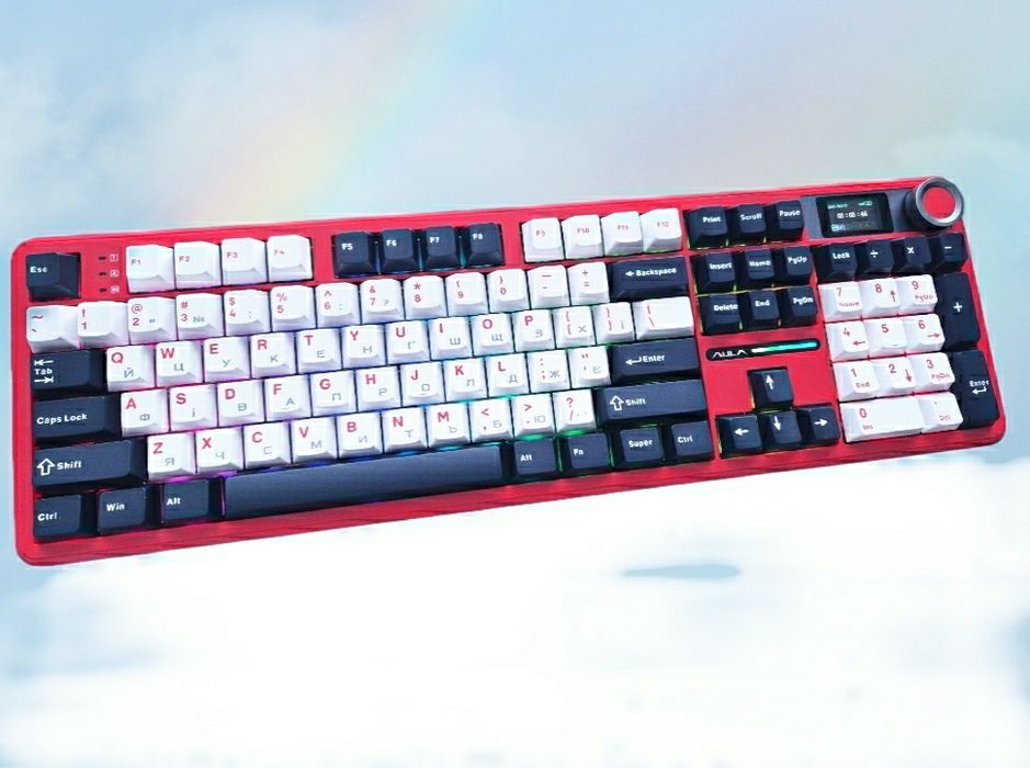 Механічна  повнорозмірна клавіатура AULA F108PRO Hotswap RGB Full size
