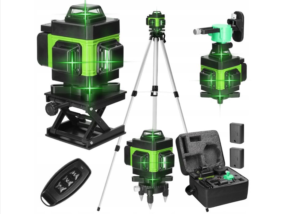 OKAZJA! poziomica laserowa 16 linii 360 samopoziomująca laser krzyżowy