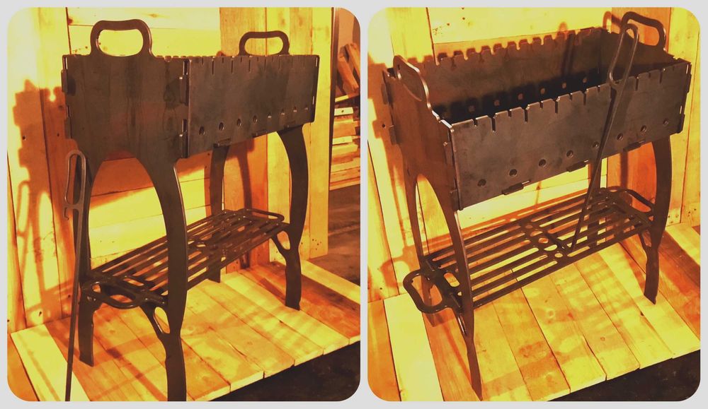 Мангал Разборной, Сталь - 6мм толщина ! Разборной. Н=820мм высотой