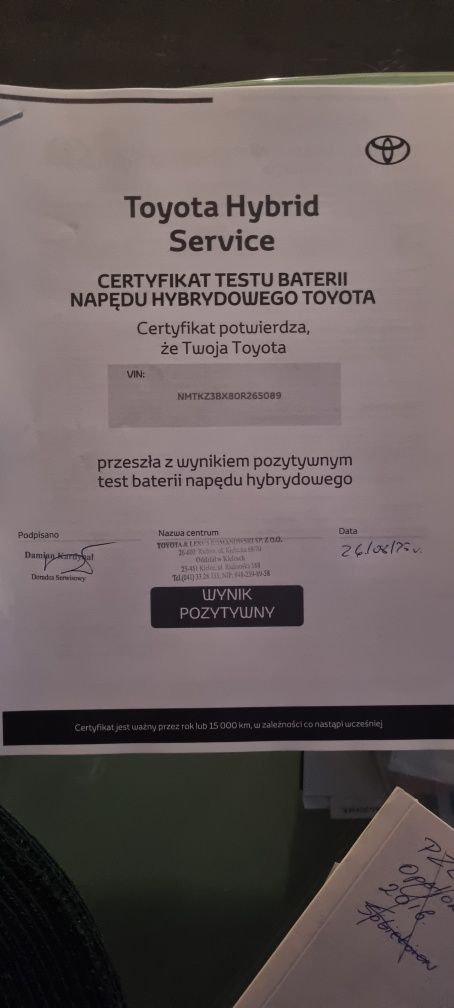 Toyota gwarancja salonowa Aso