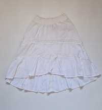 Красивая летняя белая юбка с кружевом H&M