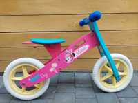 Rower biegowy drewniany Myszka Mini 12" różowy Bie7
