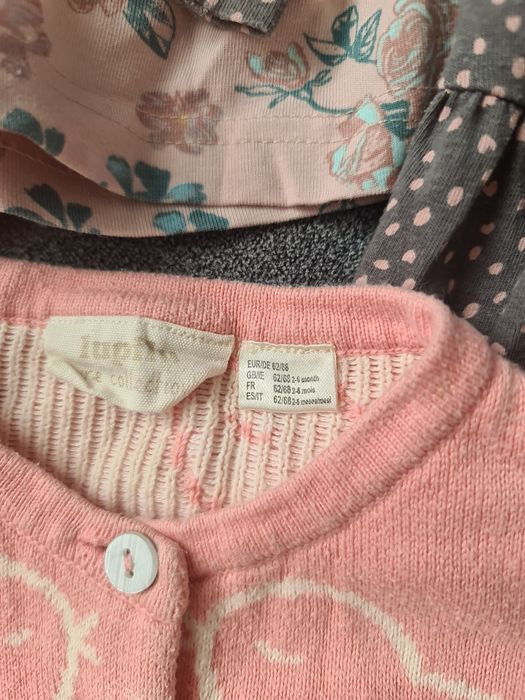 Zestaw ubranek na jesień, zimę dla dziewczynki rozmiar 68