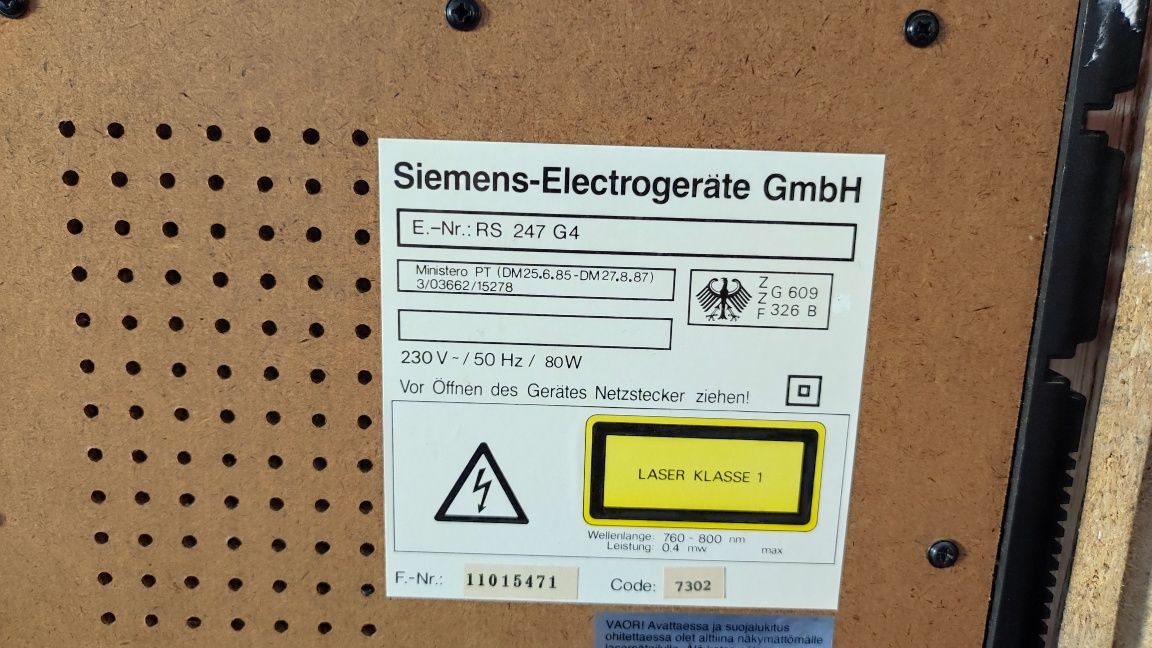 Wieża Stereo Siemens RS247 +  głośniki G4 Box