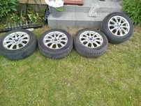 Używane aluminiowe felgi forda 5X108 R16 + opony całoroczne goodride