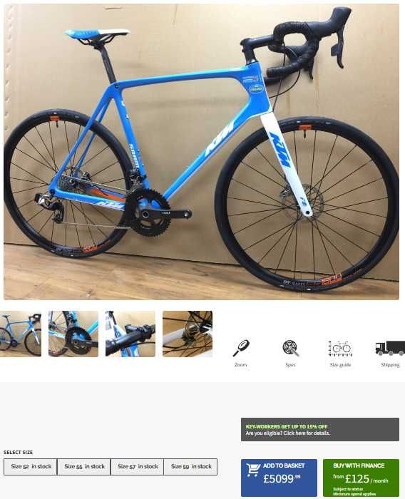 Nowy KTM REVELATOR SKY DMP RIVAL AXS 57 koła carbon DT SWISS 350 team