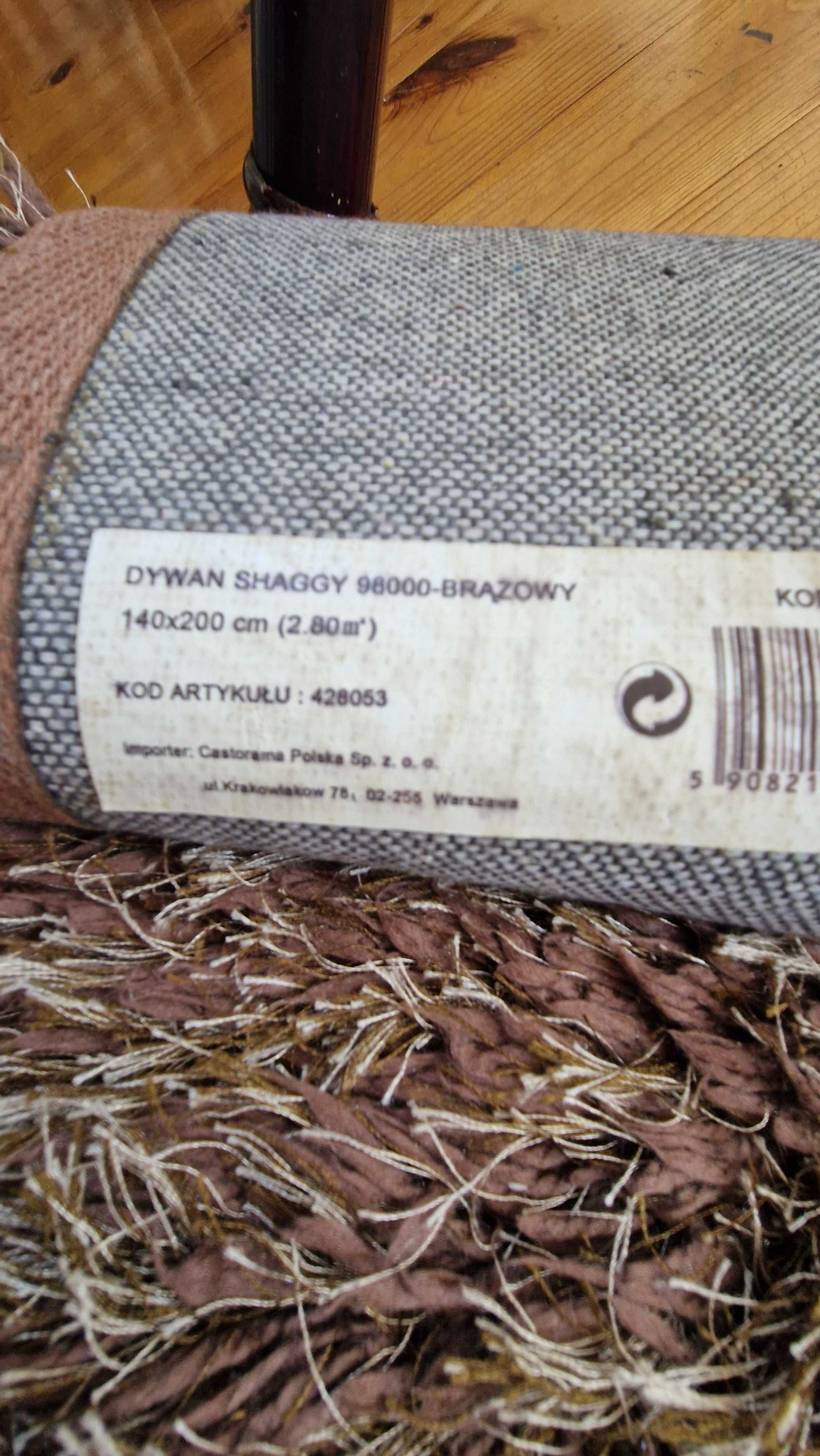 2 x Dywan shaggy brąz