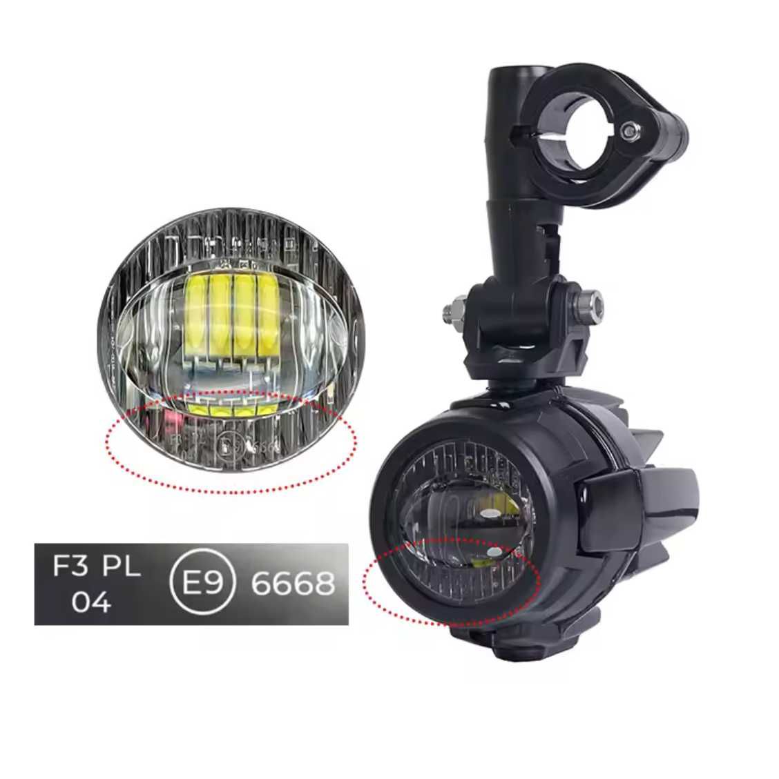 Focos Auxiliares LED para mota com proteção