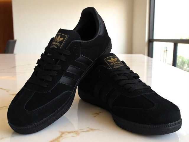 Кросівки чоловічі Adidas samba Black адідас самба чорні (0123)