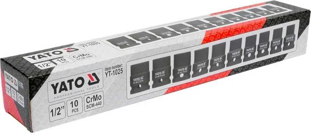 Головки торцеві ударні 1/2" для гайковерта YATO YT-1025