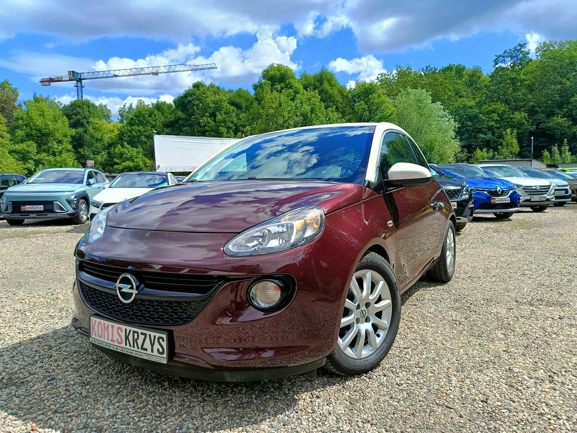 OPEL ADAM 1.2, 70 KM, PIĘKNY, Serwis, 2 komplety kół, Super Stan