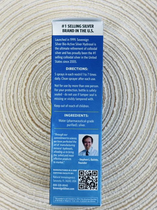 Коллоидное серебро Sovereign Silver с пипеткой и распылителями ХАРЬКОВ