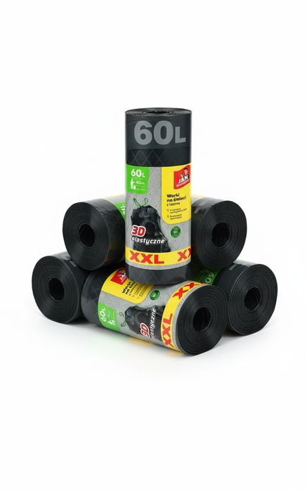 11 Rolek. Worki na śmieci 60L. XXL 40 szt.