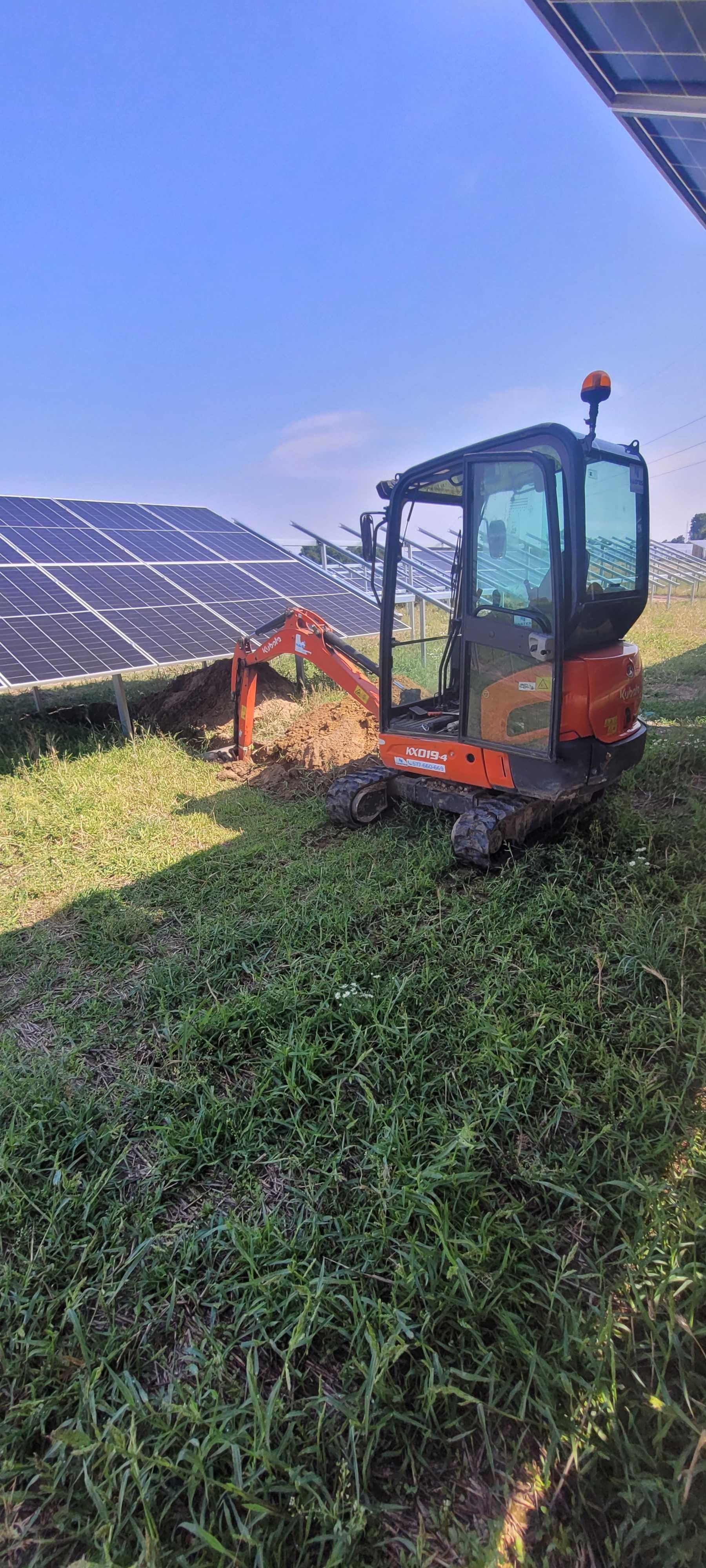 Kafarowanie Budowa Farma PV Usługi koparką   farmy fotowoltaiczne