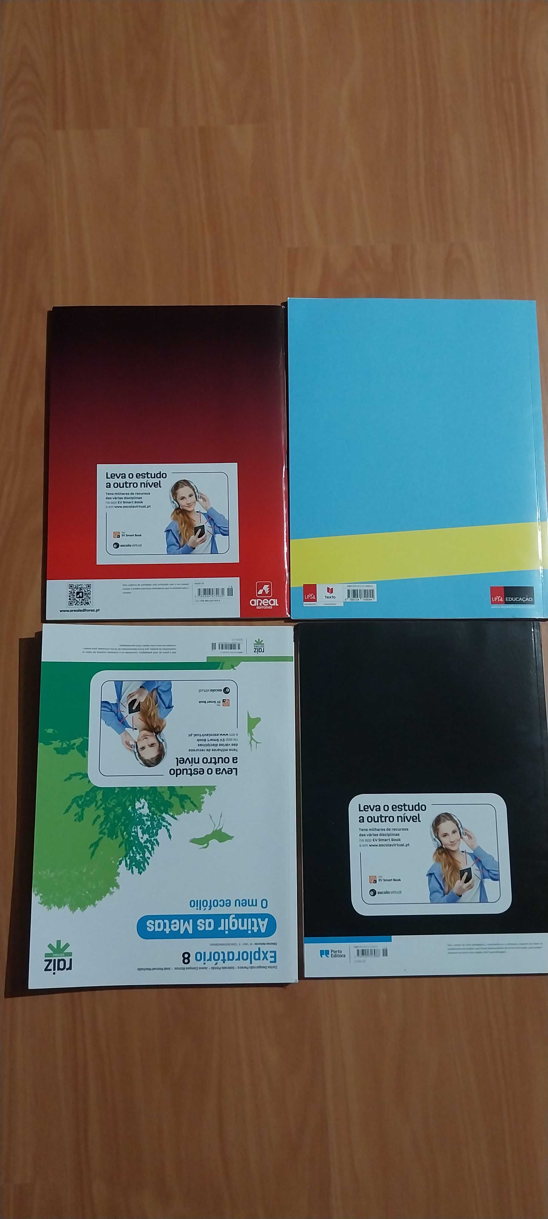 Vários livros de exercícios do 8ª ano