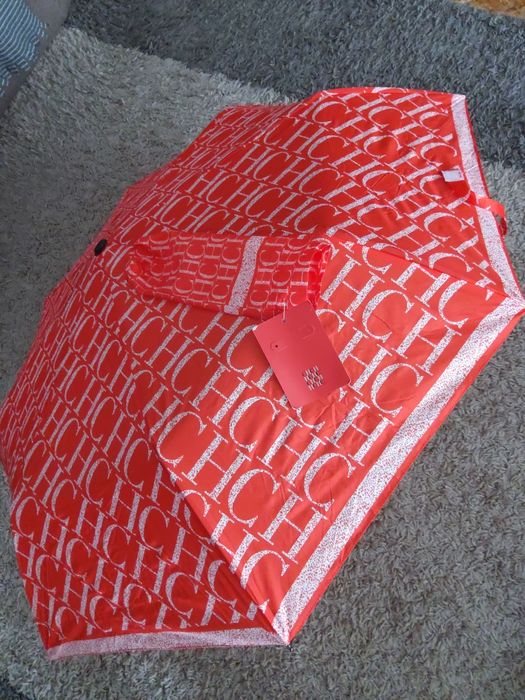 Guarda chuva automatico ão abrir e a fechar vermelho Carolina Herrera