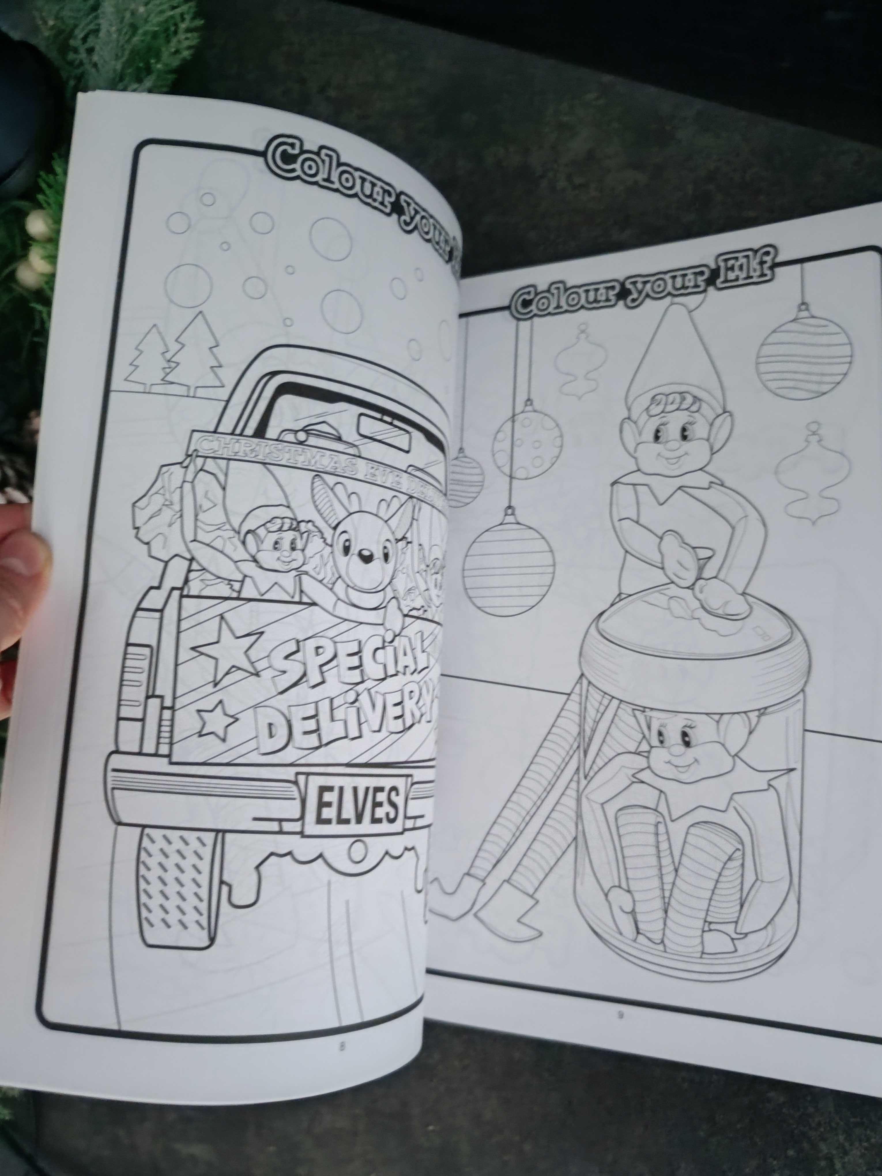 Elves badly behaving elf on the shelf książka kolorowanka