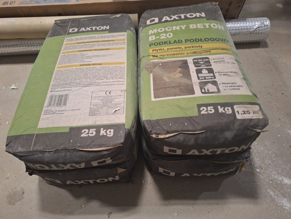 Beton cement Axton pod wylewkę bardzo mocny 4 worki