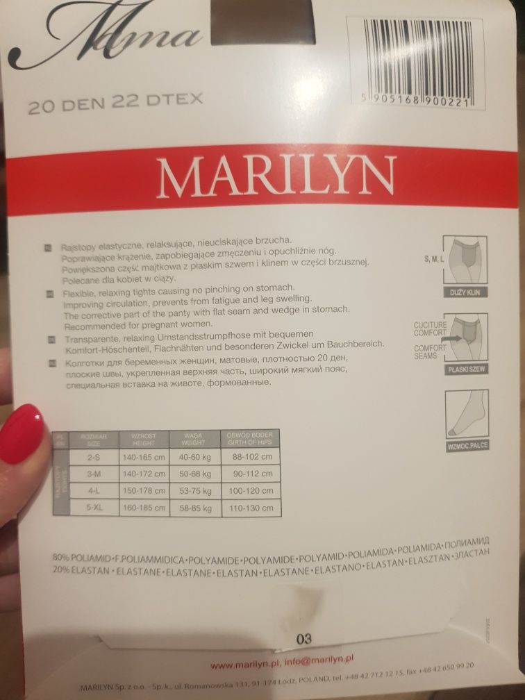 Rajstopy ciążowe Marilyn Mama 20