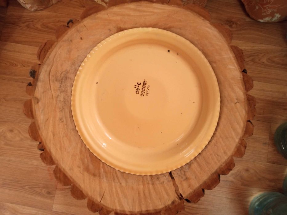 Піднос новий металевий емальований діаметр 32см, Разнос, поднос