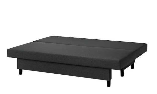 Sofá cama cinza do modelo ALVDALEN