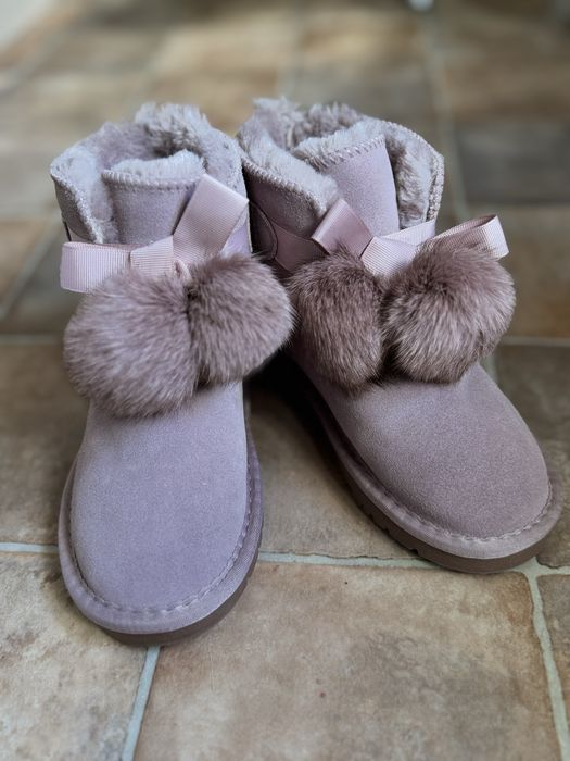 Нові уггі ugg 19 см рожеві натуральні пудрові 34 на 32