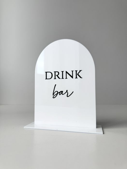 Tablica drink bar dekoracje ślubne stołu wesele urodziny ślub