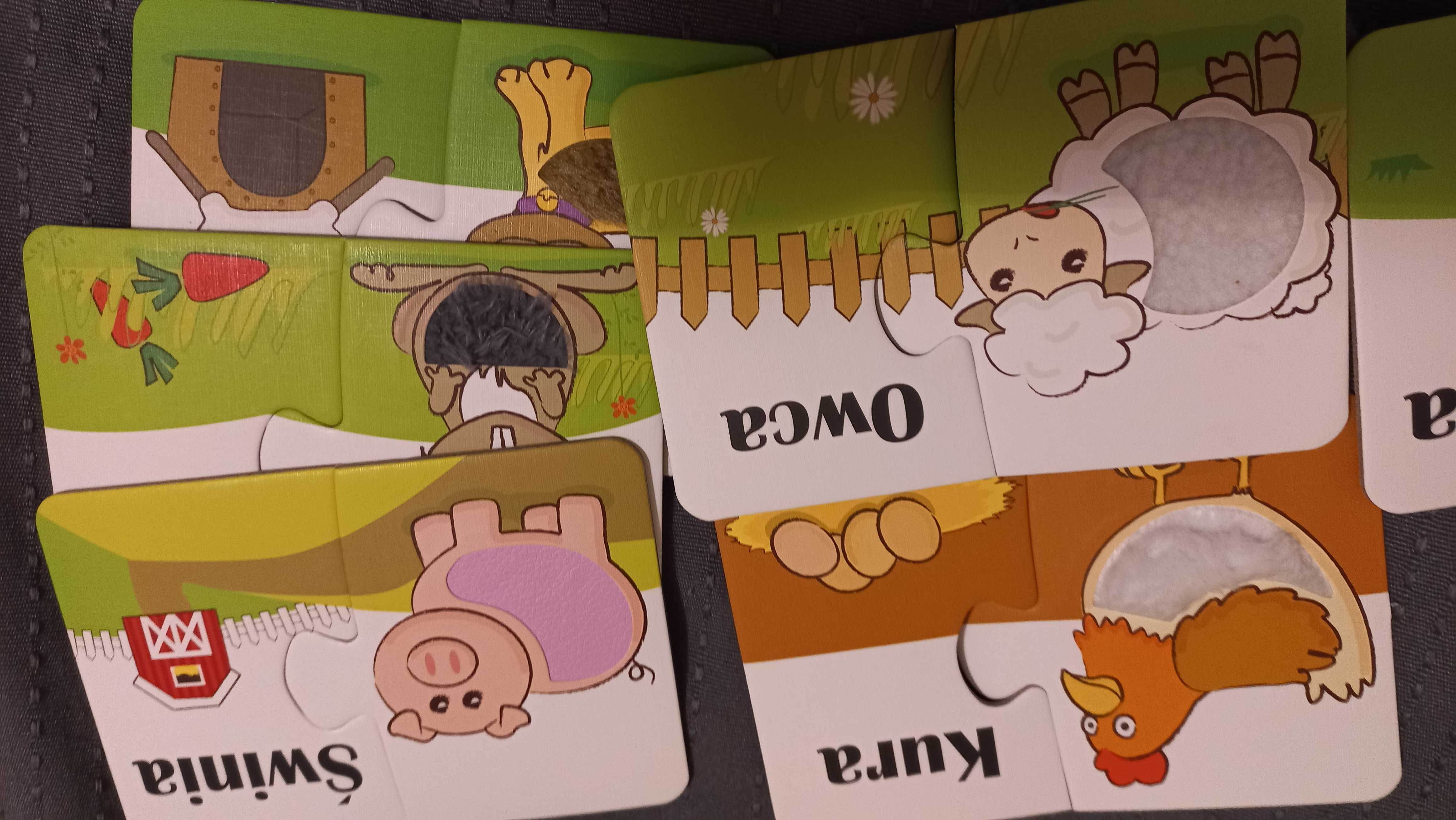 Zwierzęta z farmy Learning kids 3+ puzzle.układanka sensoryczna