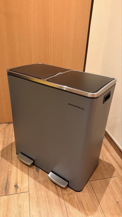 Kosz na śmieci Songmics 2x30l szary Nowy