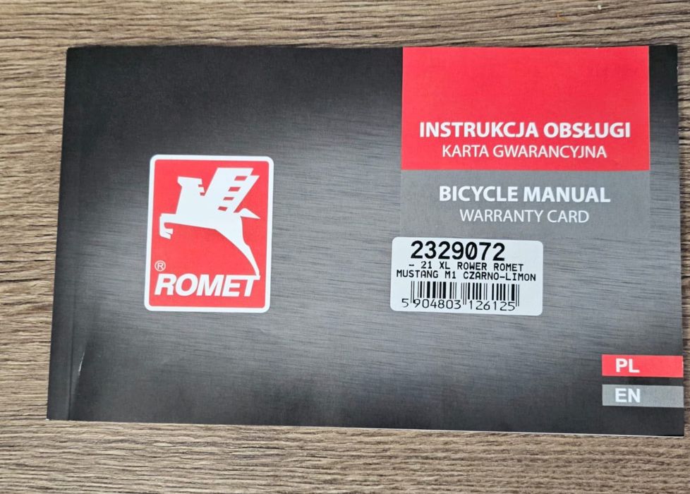 Rower  Romet Mustang M1 29 Xl (21”)