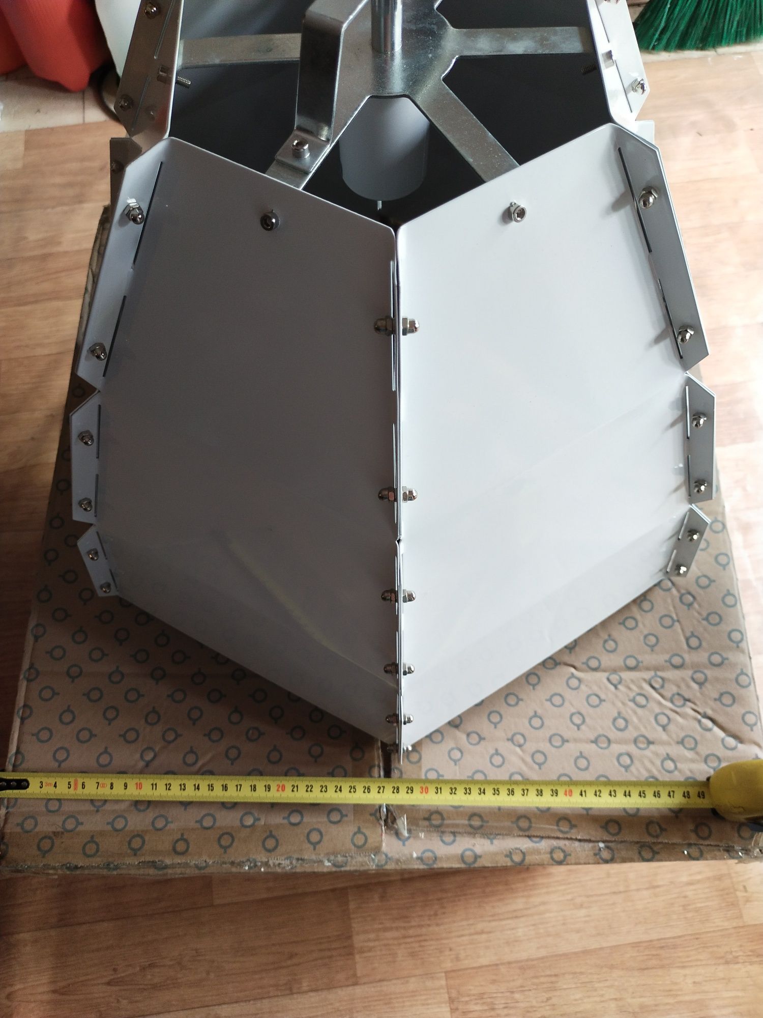 Lampa wisząca metalowa duza  biała loft