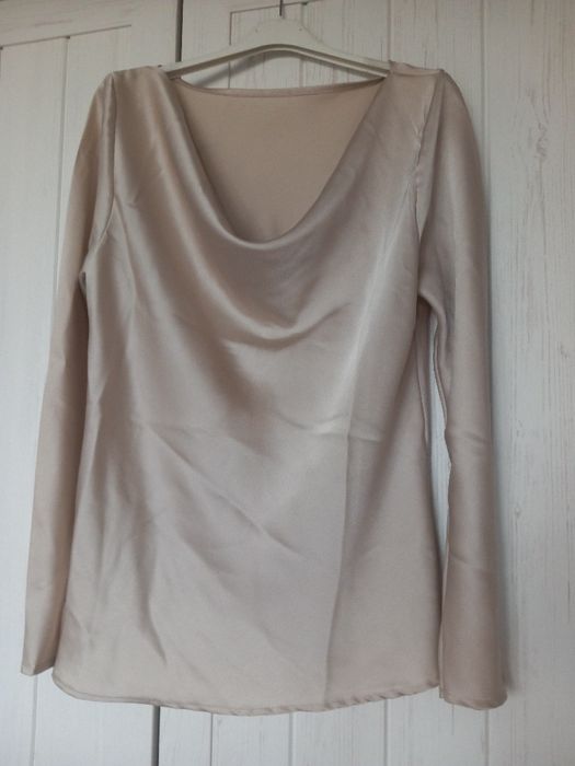 Bluzka włoska Satynowa kolor szampanski Beż