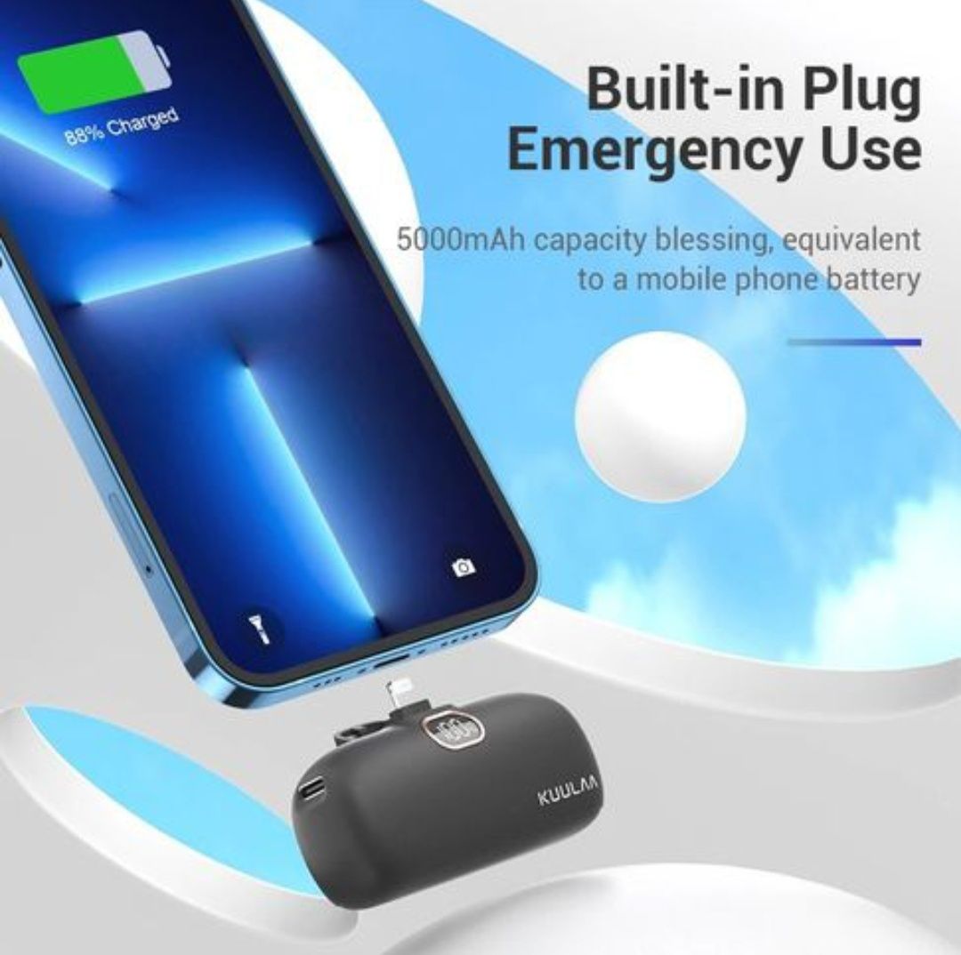 Powerbank de bolso sem fios Kuulaa 20W 5000mAh com display NOVO