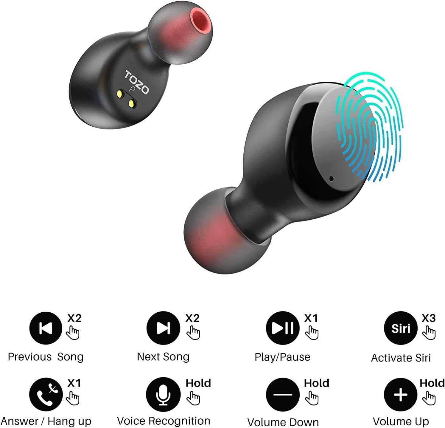 słuchawki наушники TOZO T6 Bluetooth