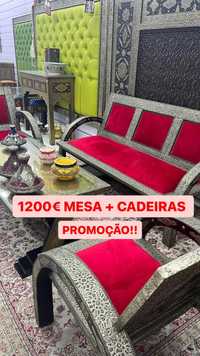 Mesa + cadeiras estilo arabe Novo!